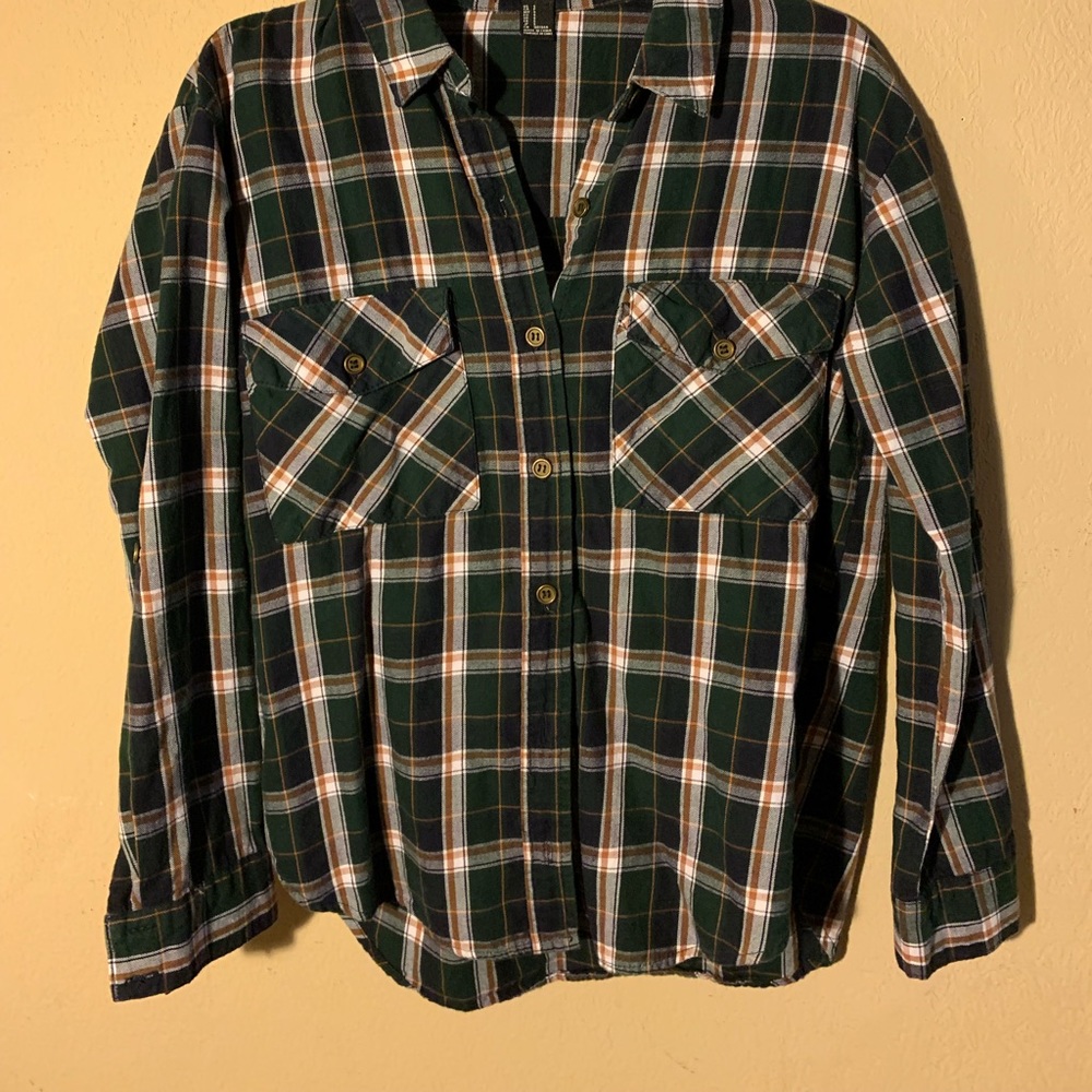 Dark green flannel
